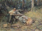 Frederick Mccubbin Sawing Timber oil painting reproduction
